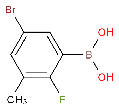 (5-bromo-2-fluoro-3-methylphenyl)boronic acid_分子结构_CAS_957120-61-5