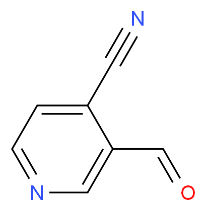3-formylpyridine-4-carbonitrile_分子结构_CAS_1211582-43-2