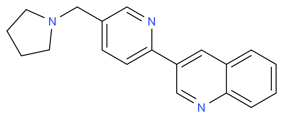 3-[5-(pyrrolidin-1-ylmethyl)pyridin-2-yl]quinoline_分子结构_CAS_)