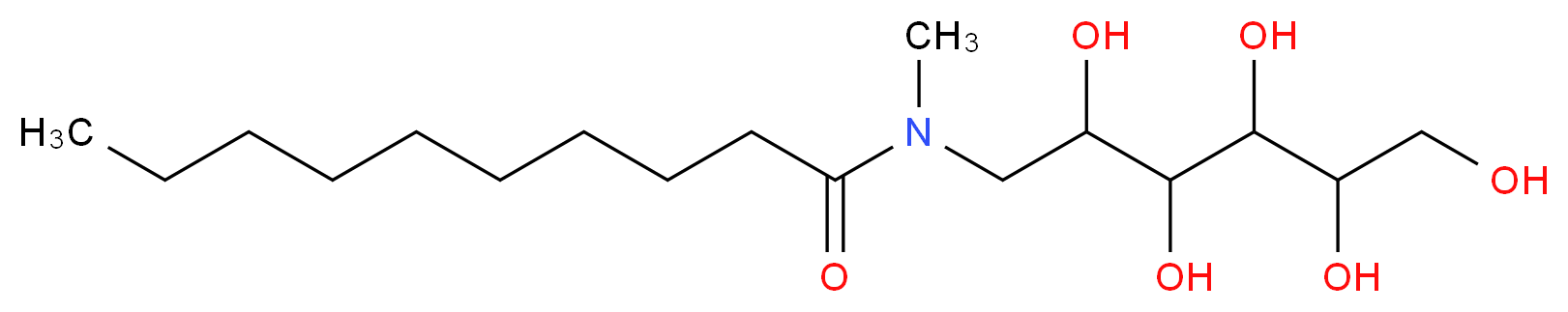 N-Decanoyl-N-methylglucamine_分子结构_CAS_85261-20-7)