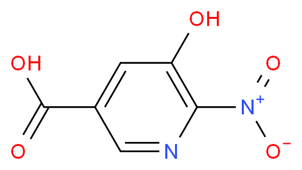6-Nitro-5-hydroxy Nicotinic Acid_分子结构_CAS_59288-43-6)