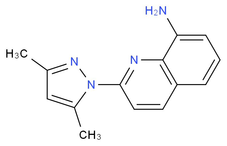 2-(3,5-dimethyl-1H-pyrazol-1-yl)quinolin-8-amine_分子结构_CAS_356522-39-9