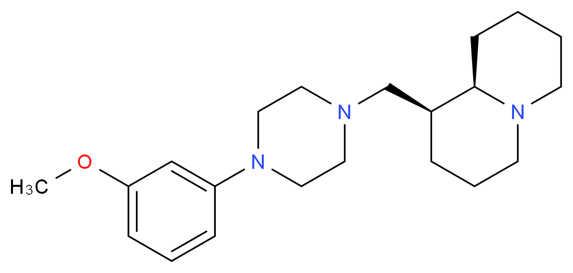 (1S,9aR)-1-{[4-(3-methoxyphenyl)piperazin-1-yl]methyl}octahydro-2H-quinolizine_分子结构_CAS_)