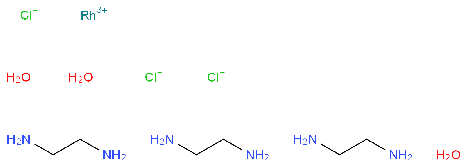 三(乙二胺)三氯化铑(III)三水合物_分子结构_CAS_15004-86-1)