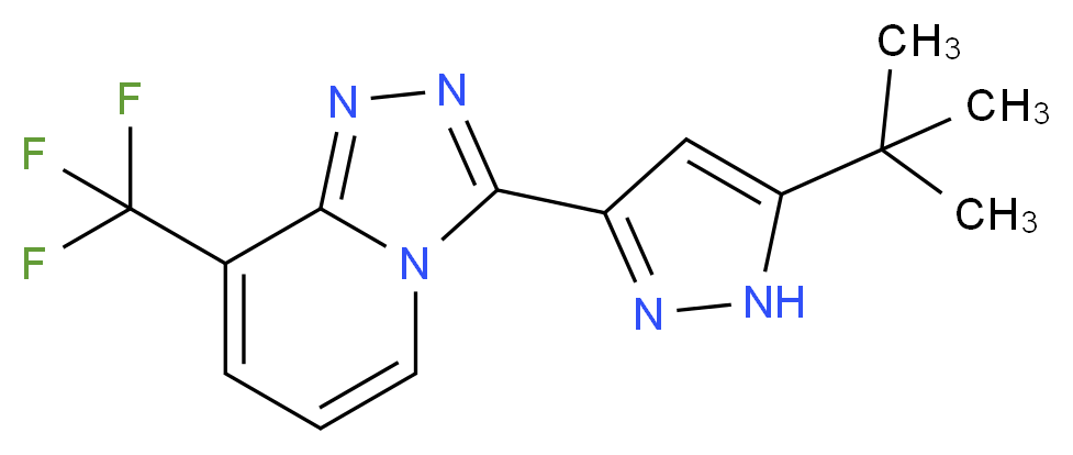3-(5-tert-butyl-1H-pyrazol-3-yl)-8-(trifluoromethyl)[1,2,4]triazolo[4,3-a]pyridine_分子结构_CAS_)