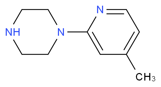 1-(4-methylpyridin-2-yl)piperazine_分子结构_CAS_)