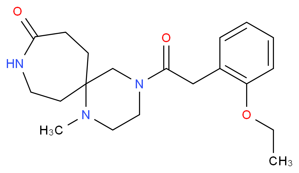4-[(2-ethoxyphenyl)acetyl]-1-methyl-1,4,9-triazaspiro[5.6]dodecan-10-one_分子结构_CAS_)