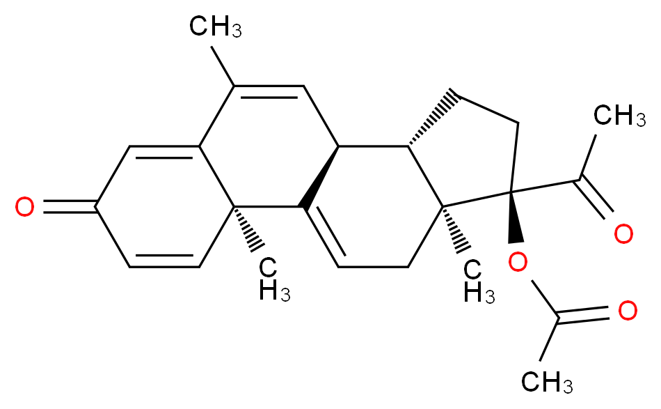 (2R,10S,11S,14R,15S)-14-acetyl-2,8,15-trimethyl-5-oxotetracyclo[8.7.0.0<sup>2</sup>,<sup>7</sup>.0<sup>1</sup><sup>1</sup>,<sup>1</sup><sup>5</sup>]heptadeca-1(17),3,6,8-tetraen-14-yl acetate_分子结构_CAS_95955-20-7