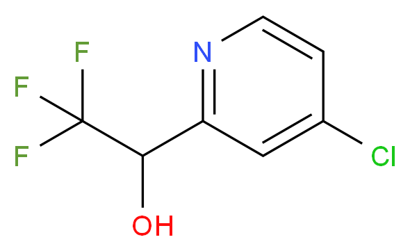 1-(4-Chloropyridin-2-yl)-2,2,2-trifluoroethanol_分子结构_CAS_1346809-57-1)