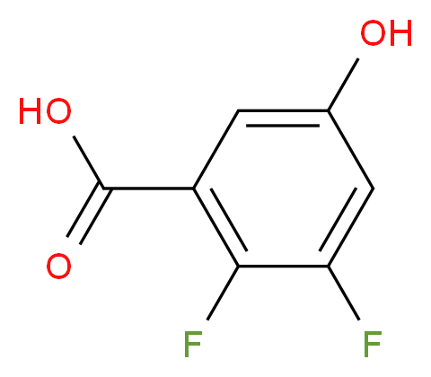 2,3-二氟-5-羟基苯甲酸_分子结构_CAS_749230-51-1)