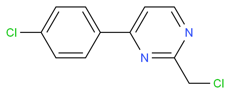 2-(chloromethyl)-4-(4-chlorophenyl)pyrimidine_分子结构_CAS_944906-03-0