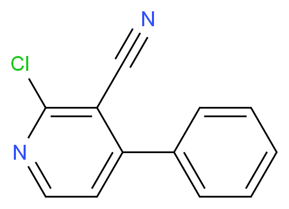 2-chloro-4-phenylpyridine-3-carbonitrile_分子结构_CAS_163563-64-2