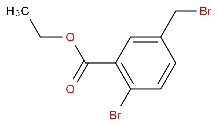 ethyl 2-bromo-5-(bromomethyl)benzoate_分子结构_CAS_1261483-52-6