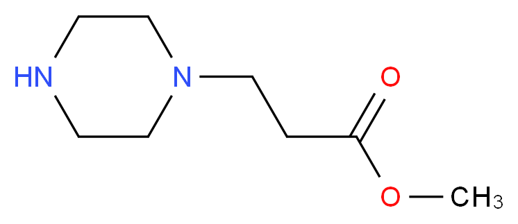 methyl 3-(piperazin-1-yl)propanoate_分子结构_CAS_43032-40-2