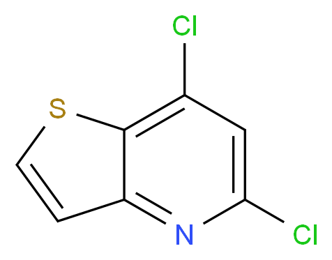 5,7-Dichlorothieno[3,2-b]pyridine_分子结构_CAS_74695-44-6)