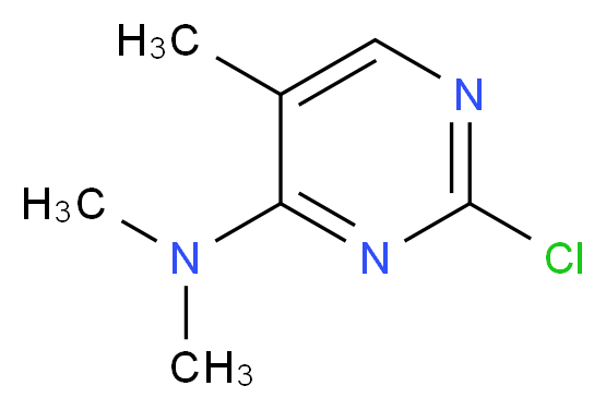 2-chloro-N,N,5-trimethylpyrimidin-4-amine_分子结构_CAS_34171-43-2