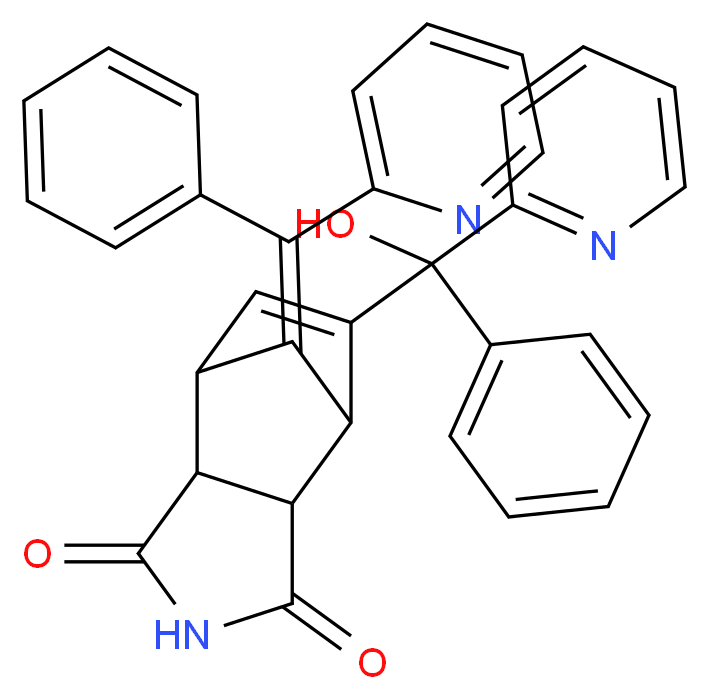 8-[hydroxy(phenyl)pyridin-2-ylmethyl]-10-[phenyl(pyridin-2-yl)methylidene]-4-azatricyclo[5.2.1.0<sup>2</sup>,<sup>6</sup>]dec-8-ene-3,5-dione_分子结构_CAS_991-42-4
