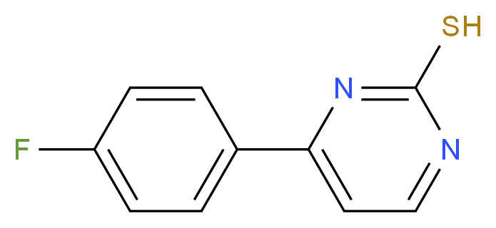 4-(4-Fluorophenyl)-2-pyrimidinethiol_分子结构_CAS_155957-43-0)