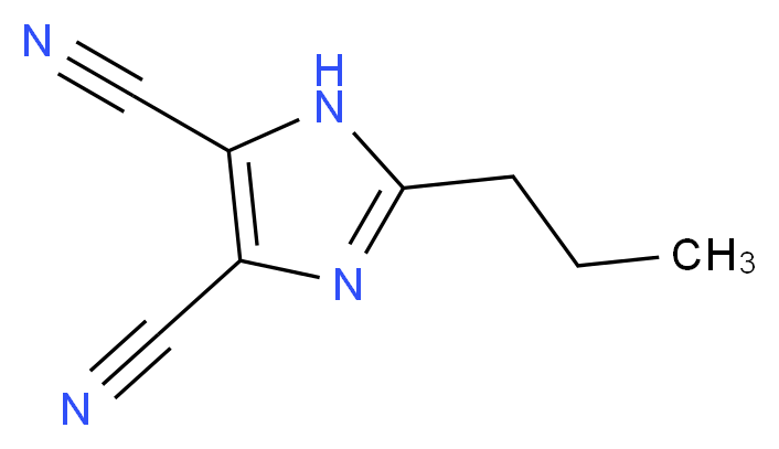 2-Propyl-1H-imidazole-4,5-dicarbonitrile_分子结构_CAS_51802-42-7)