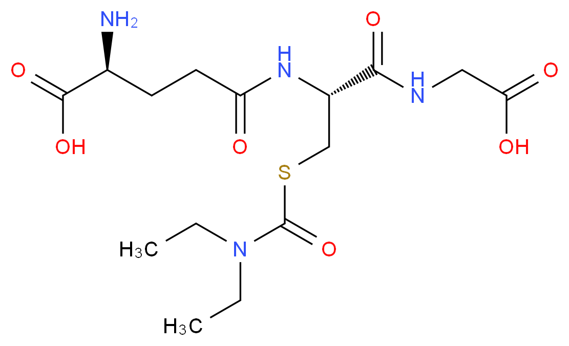 (2S)-2-amino-4-{[(1R)-1-[(carboxymethyl)carbamoyl]-2-[(diethylcarbamoyl)sulfanyl]ethyl]carbamoyl}butanoic acid_分子结构_CAS_157723-51-8