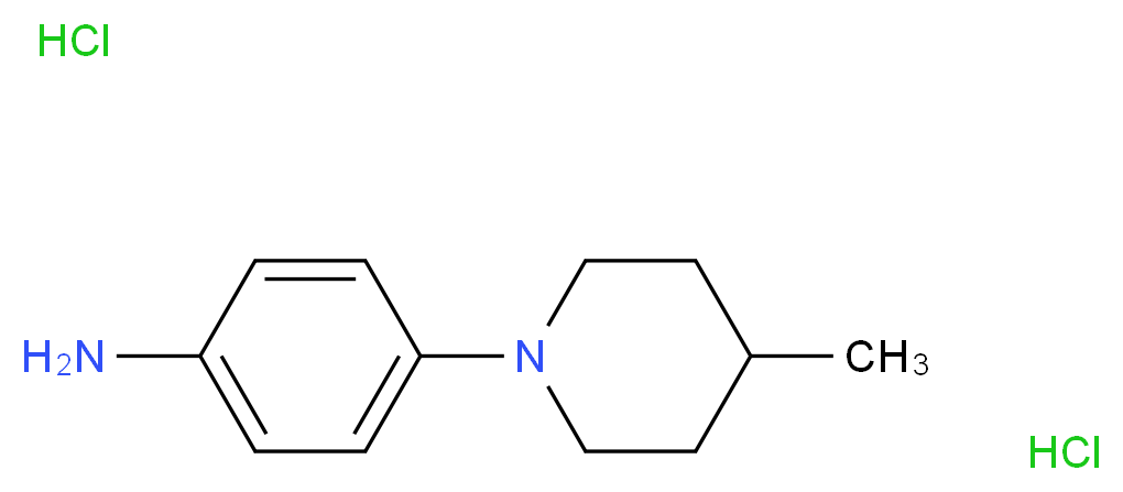 4-(4-Methylpiperidin-1-yl)aniline dihydrochloride_分子结构_CAS_)