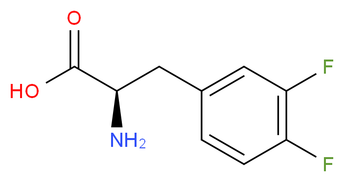 3,4-Difluoro-L-phenylalanine_分子结构_CAS_31105-90-5)