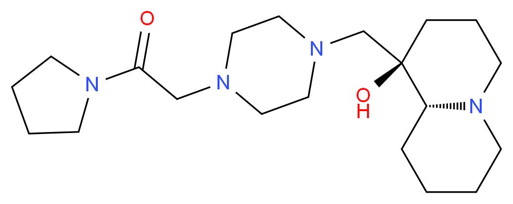(1R,9aR)-1-{[4-(2-oxo-2-pyrrolidin-1-ylethyl)piperazin-1-yl]methyl}octahydro-2H-quinolizin-1-ol_分子结构_CAS_)