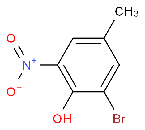 2-bromo-4-methyl-6-nitrophenol_分子结构_CAS_20039-91-2