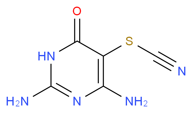 2,4-Diamino-6-hydroxy-5-thiocyanopyrimidine_分子结构_CAS_22288-75-1)
