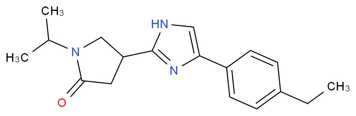 4-[4-(4-ethylphenyl)-1H-imidazol-2-yl]-1-isopropyl-2-pyrrolidinone_分子结构_CAS_)