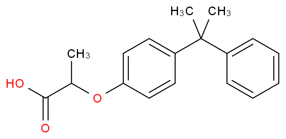 2-[4-(2-phenylpropan-2-yl)phenoxy]propanoic acid_分子结构_CAS_70757-66-3