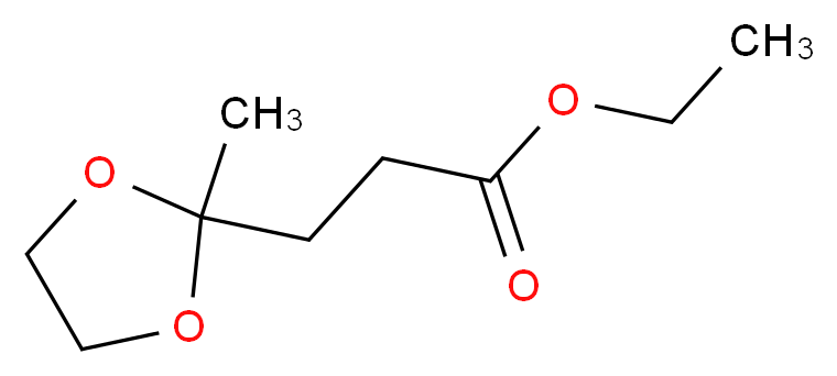 ethyl 3-(2-methyl-1,3-dioxolan-2-yl)propanoate_分子结构_CAS_941-43-5