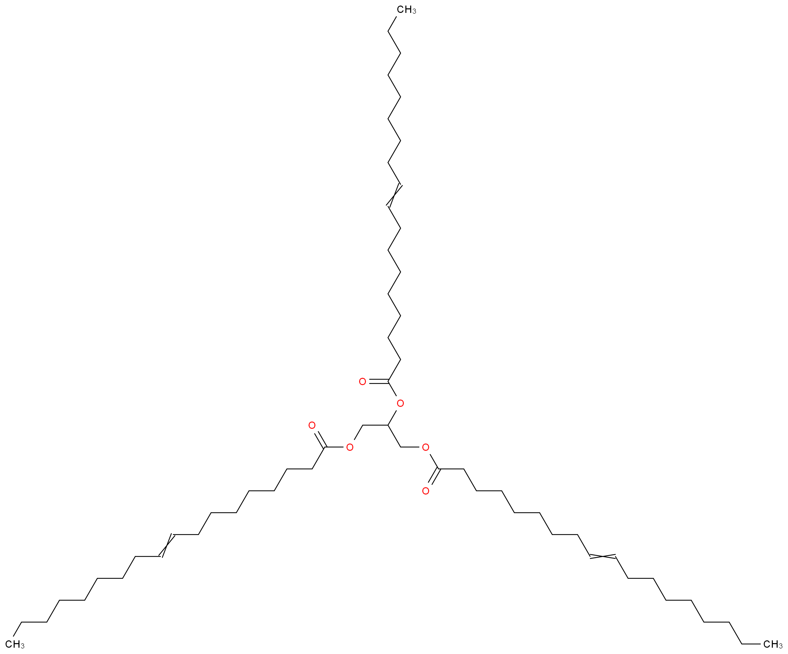 1,3-bis[(9E)-octadec-9-enoyloxy]propan-2-yl (9E)-octadec-9-enoate_分子结构_CAS_122-32-7