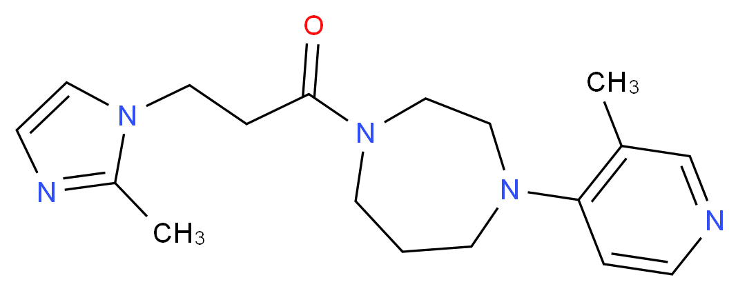 1-[3-(2-methyl-1H-imidazol-1-yl)propanoyl]-4-(3-methyl-4-pyridinyl)-1,4-diazepane_分子结构_CAS_)