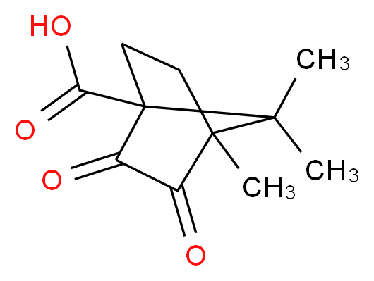 4,7,7-trimethyl-2,3-dioxobicyclo[2.2.1]heptane-1-carboxylic acid_分子结构_CAS_69842-14-4