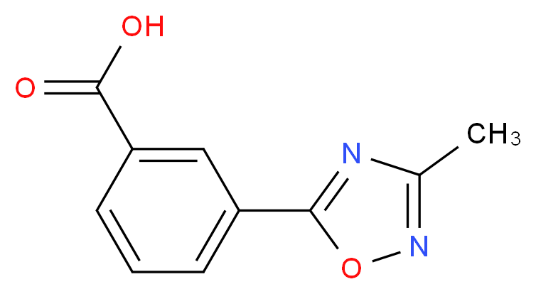 3-(3-Methyl-1,2,4-oxadiazol-5-yl)benzoic acid 97%_分子结构_CAS_915707-45-8)