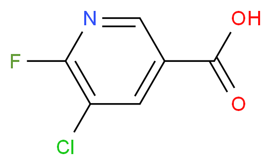 5-chloro-6-fluoropyridine-3-carboxylic acid_分子结构_CAS_38185-57-8