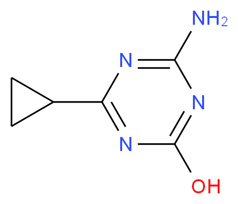 4-Amino-6-cyclopropyl-1,3,5-triazin-2-ol_分子结构_CAS_175204-67-8)
