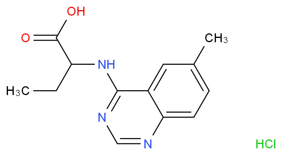 2-(6-Methyl-quinazolin-4-ylamino)-butyric acid hydrochloride_分子结构_CAS_438581-54-5)