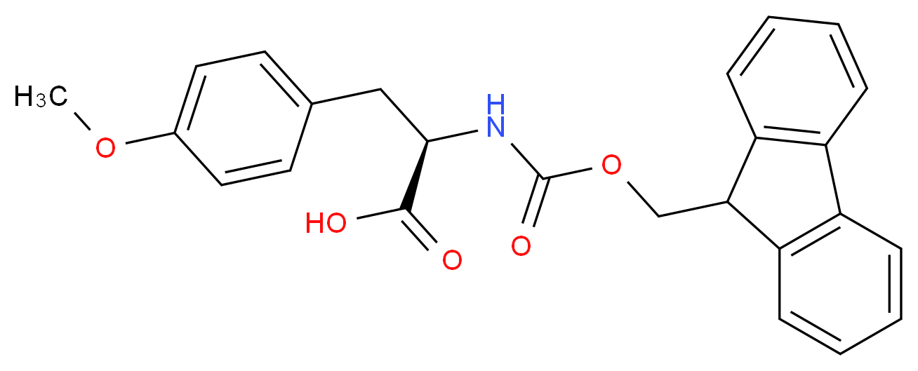 (2R)-2-{[(9H-fluoren-9-ylmethoxy)carbonyl]amino}-3-(4-methoxyphenyl)propanoic acid_分子结构_CAS_201335-88-8