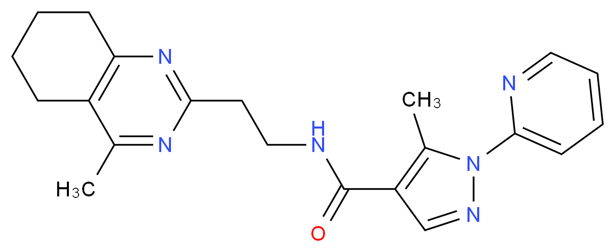 5-methyl-N-[2-(4-methyl-5,6,7,8-tetrahydroquinazolin-2-yl)ethyl]-1-pyridin-2-yl-1H-pyrazole-4-carboxamide_分子结构_CAS_)