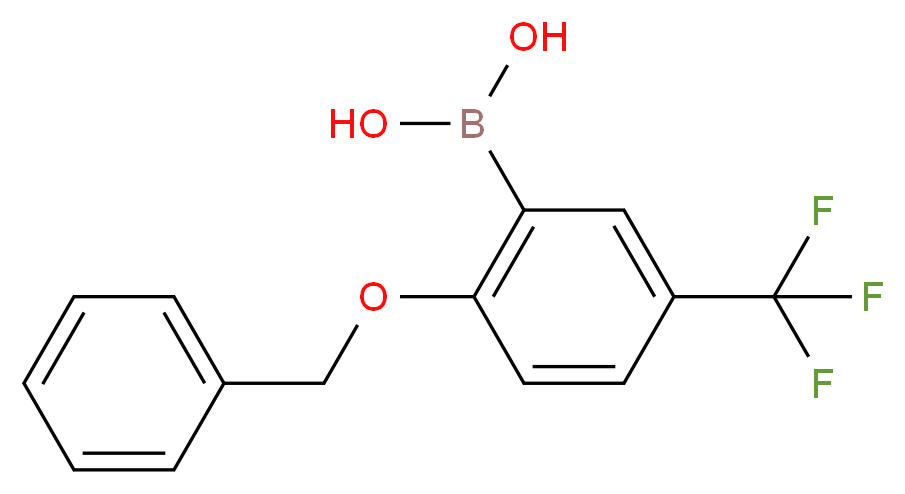[2-(benzyloxy)-5-(trifluoromethyl)phenyl]boronic acid_分子结构_CAS_612833-41-7