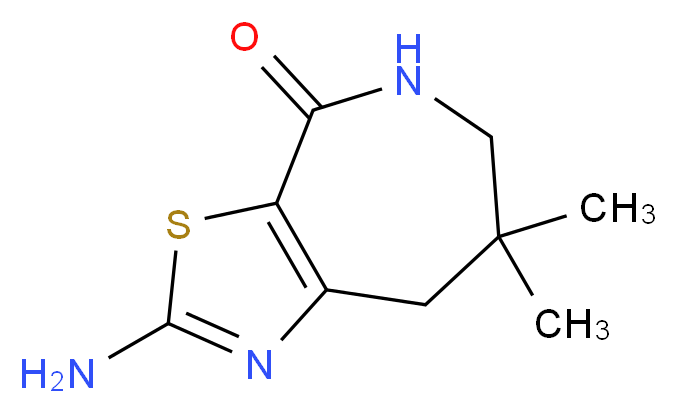 2-Amino-7,7-dimethyl-5,6,7,8-tetrahydro-thiazolo-[5,4-c]azepin-4-one_分子结构_CAS_)