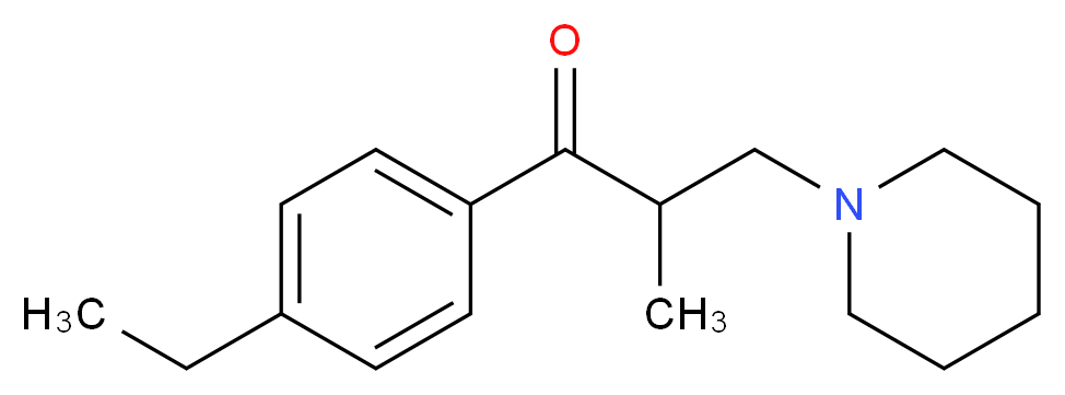 1-(4-ethylphenyl)-2-methyl-3-(piperidin-1-yl)propan-1-one_分子结构_CAS_56839-43-1