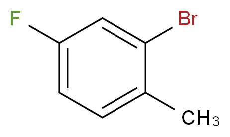 2-bromo-4-fluoro-1-methylbenzene_分子结构_CAS_1422-53-3