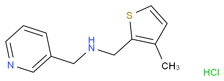 (3-Methyl-thiophen-2-ylmethyl)-pyridin-3-ylmethyl-amine hydrochloride_分子结构_CAS_)