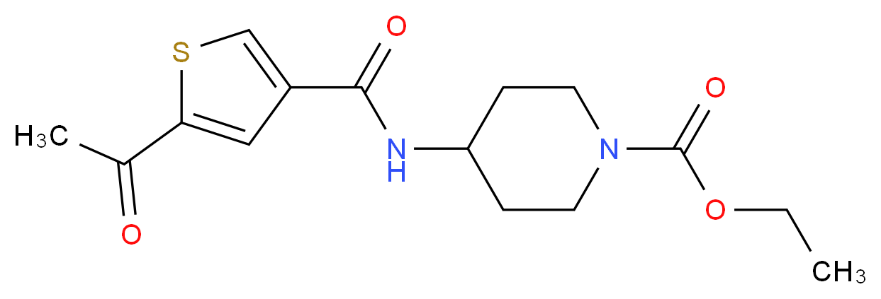 ethyl 4-{[(5-acetyl-3-thienyl)carbonyl]amino}piperidine-1-carboxylate_分子结构_CAS_)