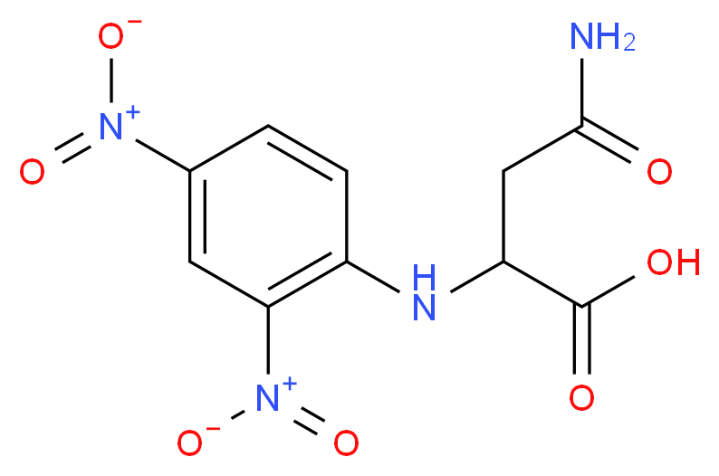 3-carbamoyl-2-[(2,4-dinitrophenyl)amino]propanoic acid_分子结构_CAS_1602-40-0