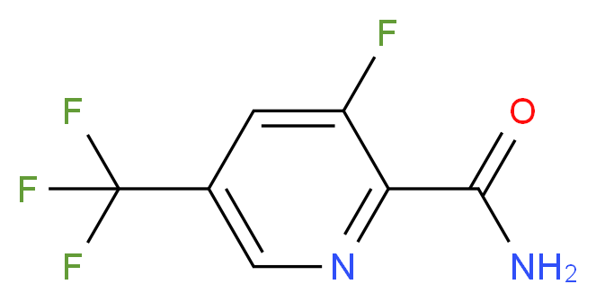 3-Fluoro-5-(trifluoromethyl)pyridine-2-carboxamide_分子结构_CAS_852062-16-9)