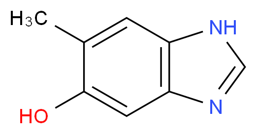 5-Hydroxy-6-methyl-1H-benzimidazole_分子结构_CAS_150956-59-5)